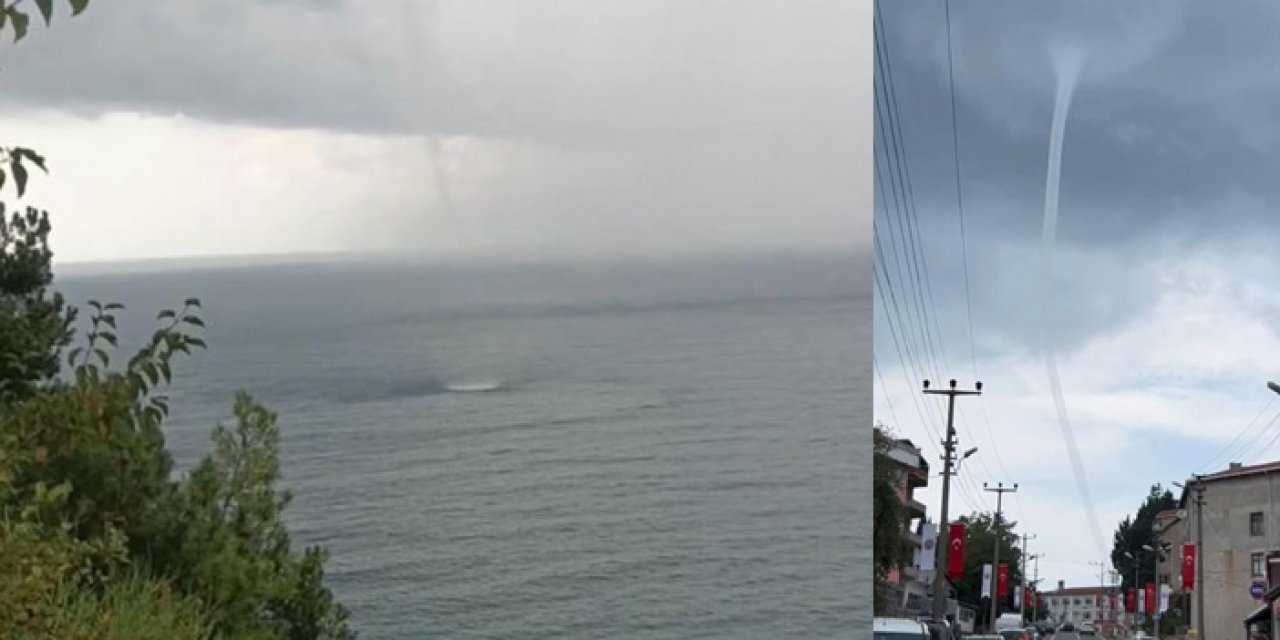 Bartın'da korkutan hortum: Halk tedirgin oldu