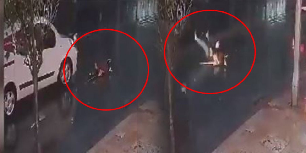 Yolun karşısına geçmek isteyen anne ve kızına otomobil çarptı