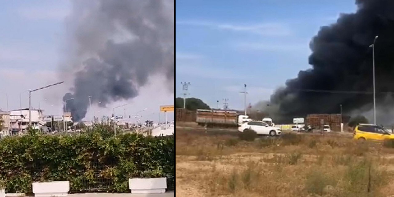 Palet fabrikasında yangın