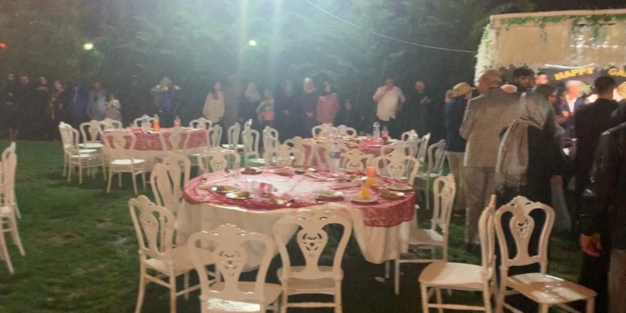 Kır düğünlerine yağmur sürprizi