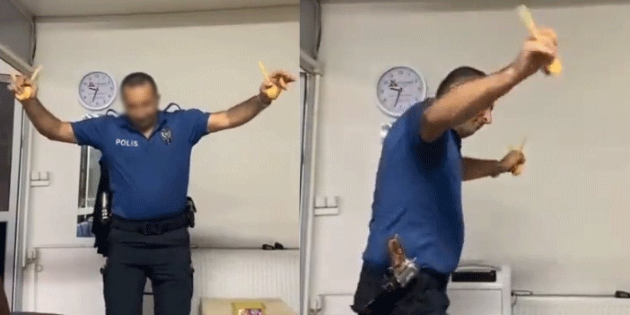 TikTok'ta kaşıkla dans ettiği anları paylaşan polis tartışma konusu oldu
