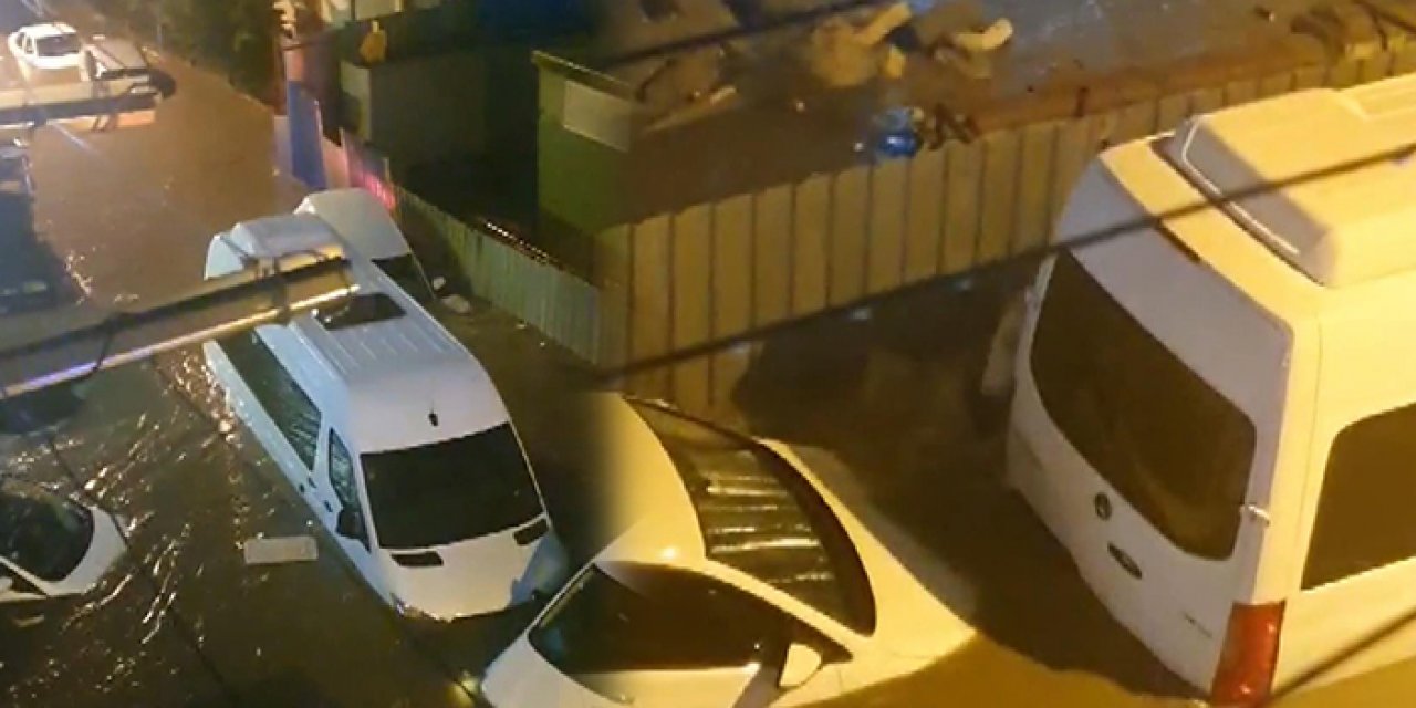 İstanbul sel sularına teslim: Yollar göle döndü, araçlar yüzdü