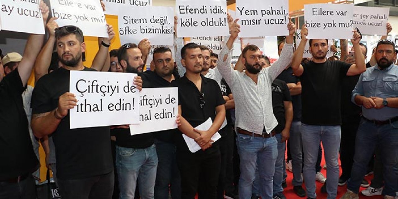 Tarım fuarı açılışında 'maliyet' protestosu