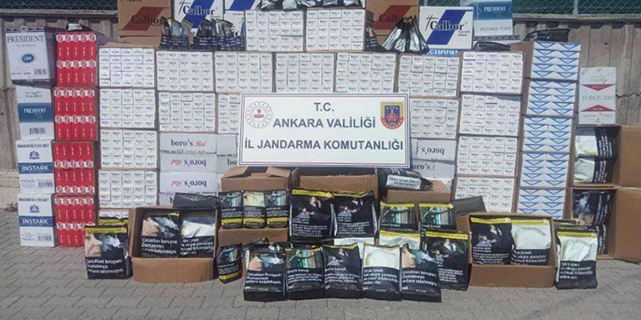 Ankara'da kaçakçılık operasyonu: Yüz binlerce makaron yakalandı