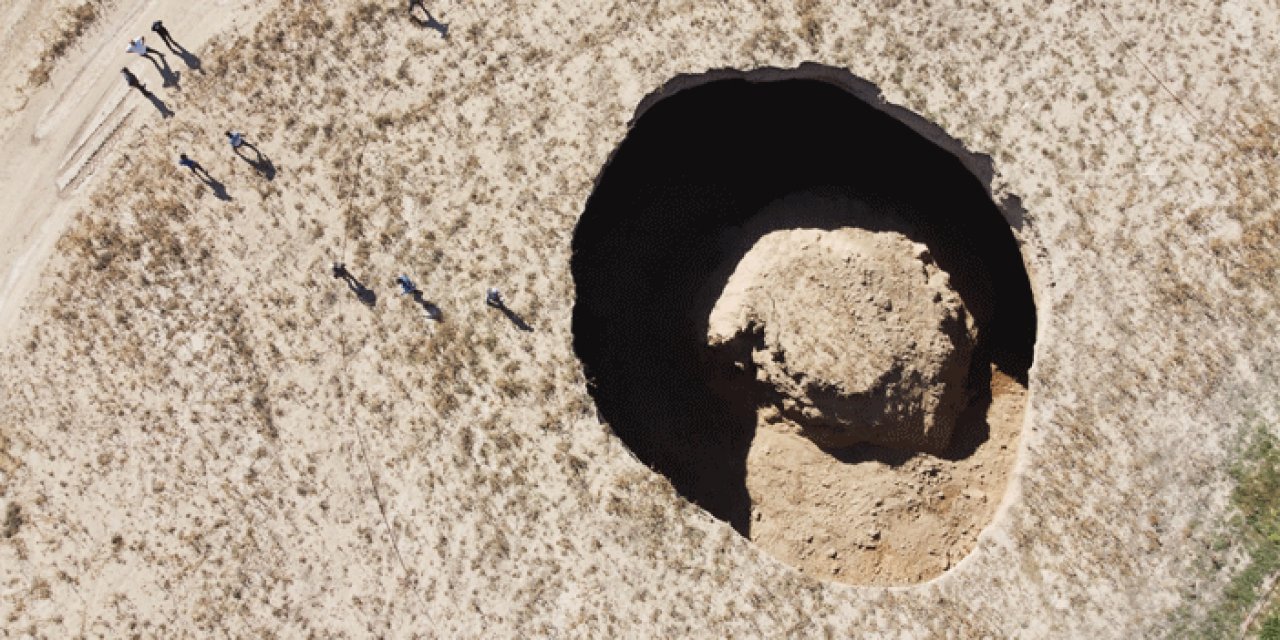 Konya'da 70 metrelik yeni obruk