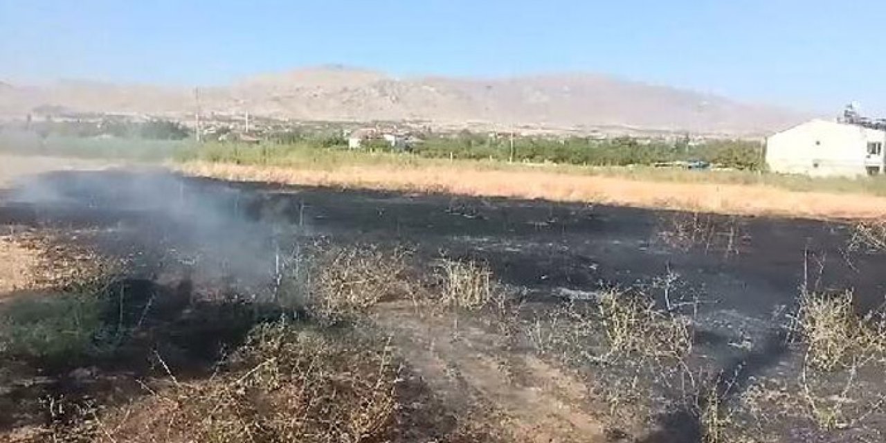 Bahçesindeki otları yakmak için ateş yaktı: Yangın başladı
