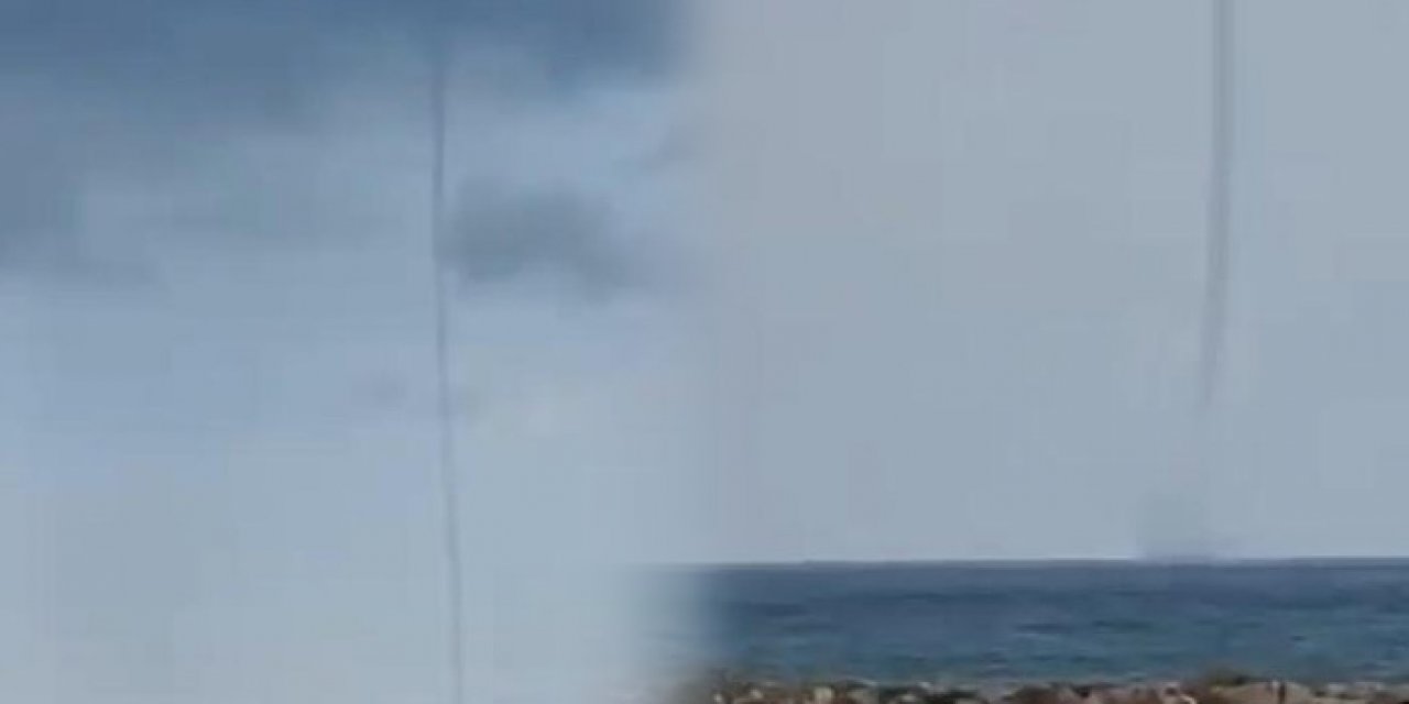 Karadeniz'in o şehrinde korku dolu anlar: Denizde hortum çıktı