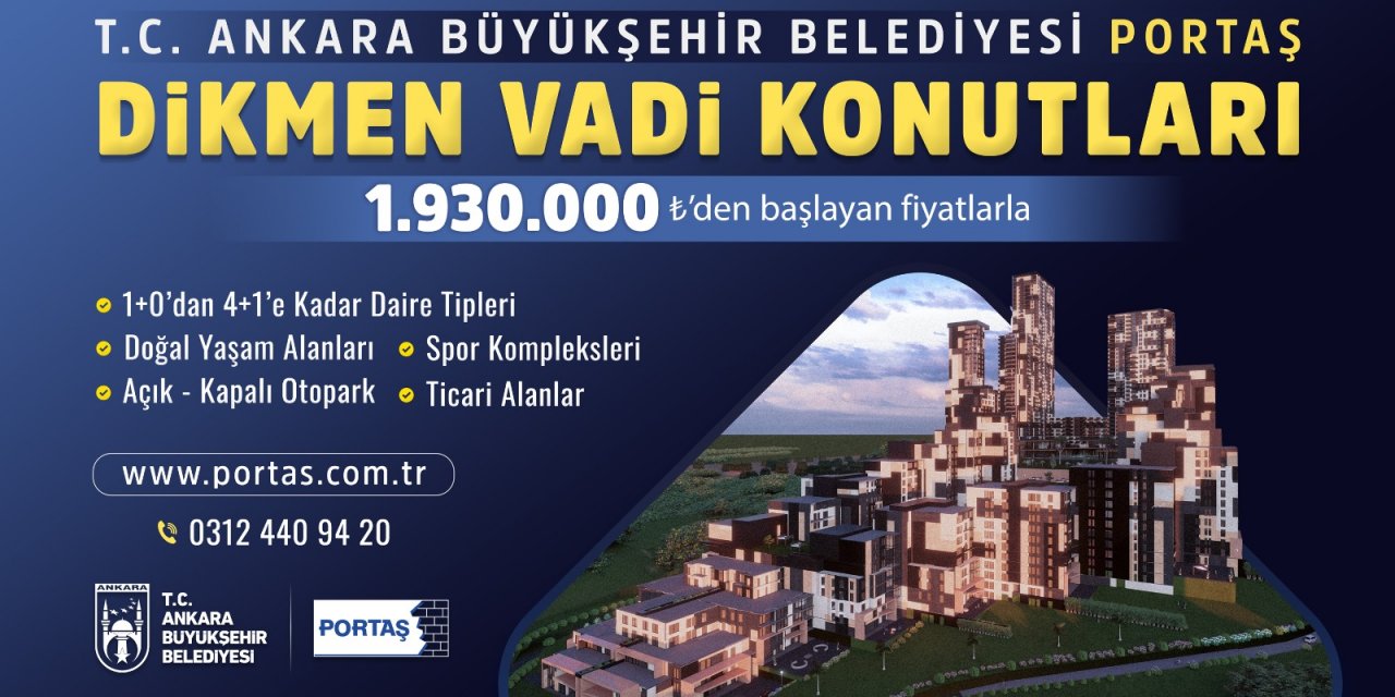 Ankara-Dikmen'de 1.930.000 TL'ye sıfır daireler satışa çıktı