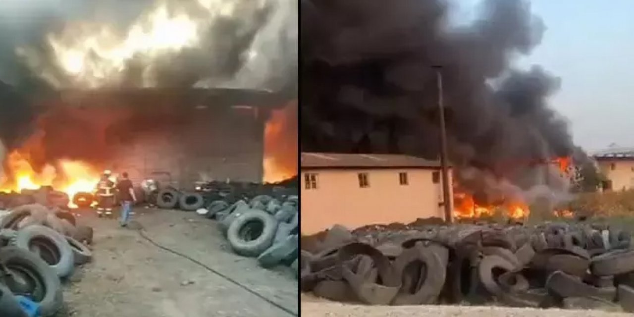 Adana'daki lastik deposu yangını kontrol altında