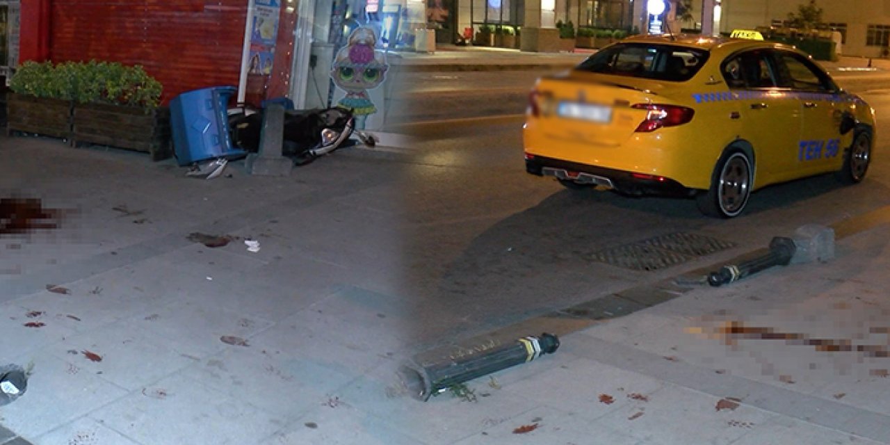 Taksi ile motosiklet birbirine girdi: 2 yaralı