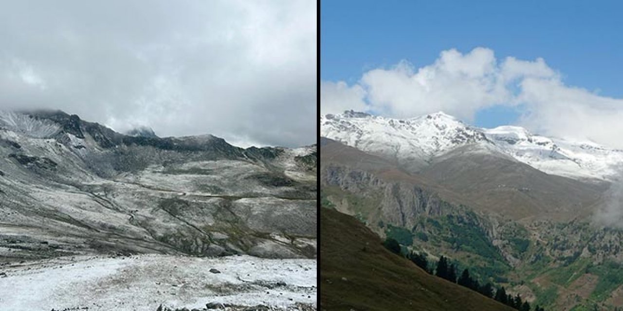 Doğu Karadeniz yaylaları yılın ilk karını aldı!