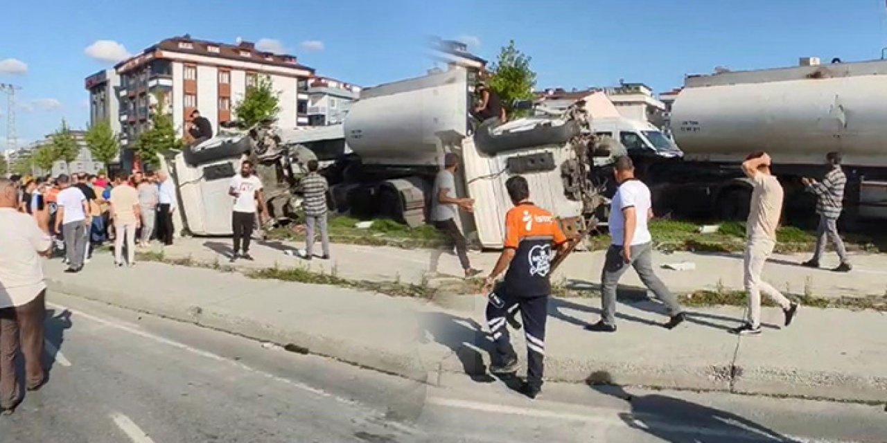 İstanbul'da tanker kazası: Faciadan dönüldü!