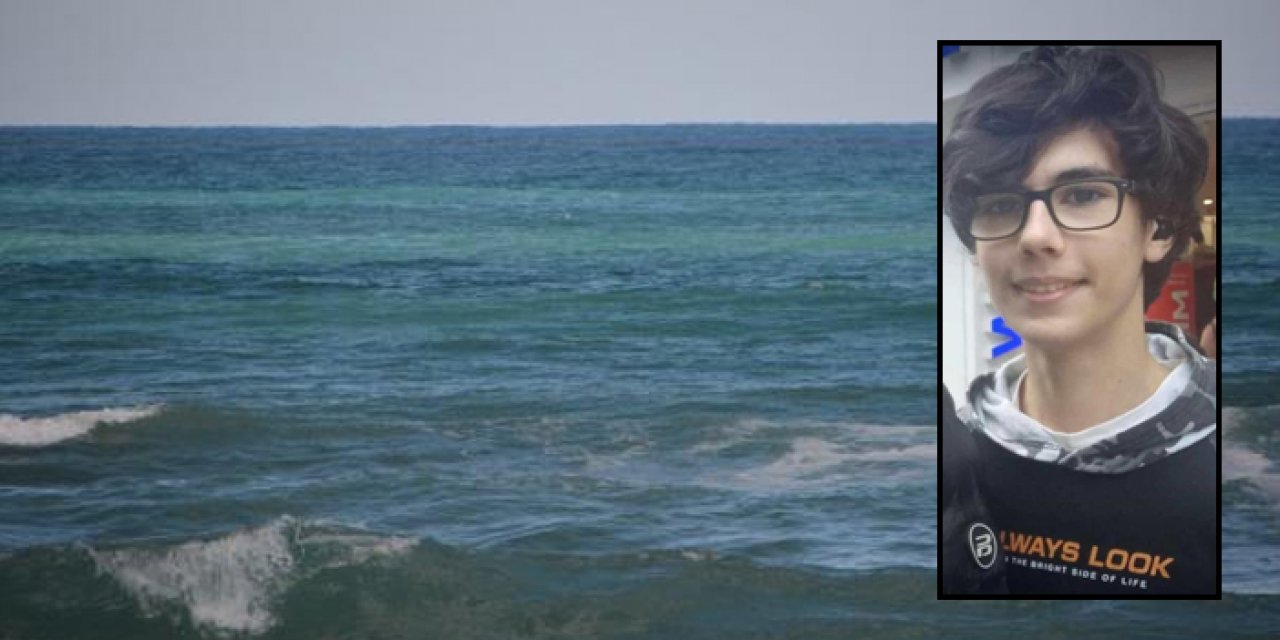 Denizde kaybolan 16 yaşındaki genç 90 kişilik ekip ile aranıyor