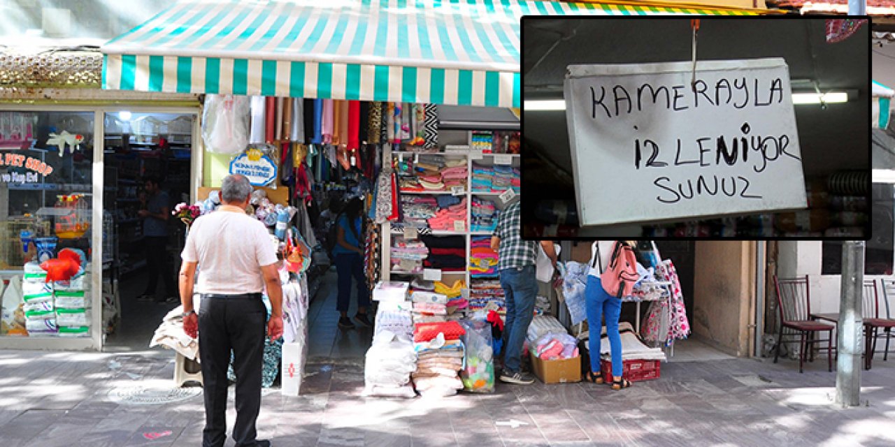 Gamsız hırsızları tabela da durdurmadı: Dükkan sahibi isyan etti