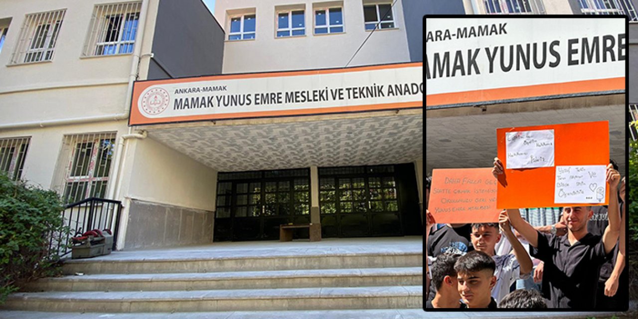 Mamak’ta okul çıkış saatine tepki! Depreme dayanıksız deyip çıkış saatini 21.45 yaptılar