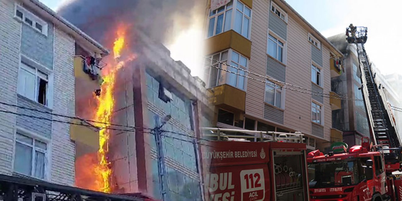 Bacadan çıktı tüm binayı sardı: 5 katlı bina alev alev yandı!