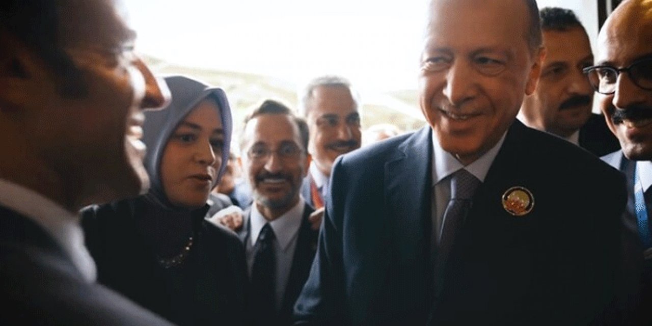 Cumhurbaşkanı Erdoğan ile Macron'un gülümseten diyaloğu