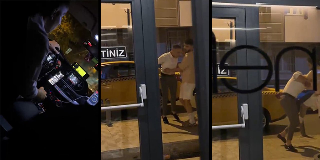 Taksici müşteri kavgası! Araçta başlayan tartışma kavgaya dönüştü