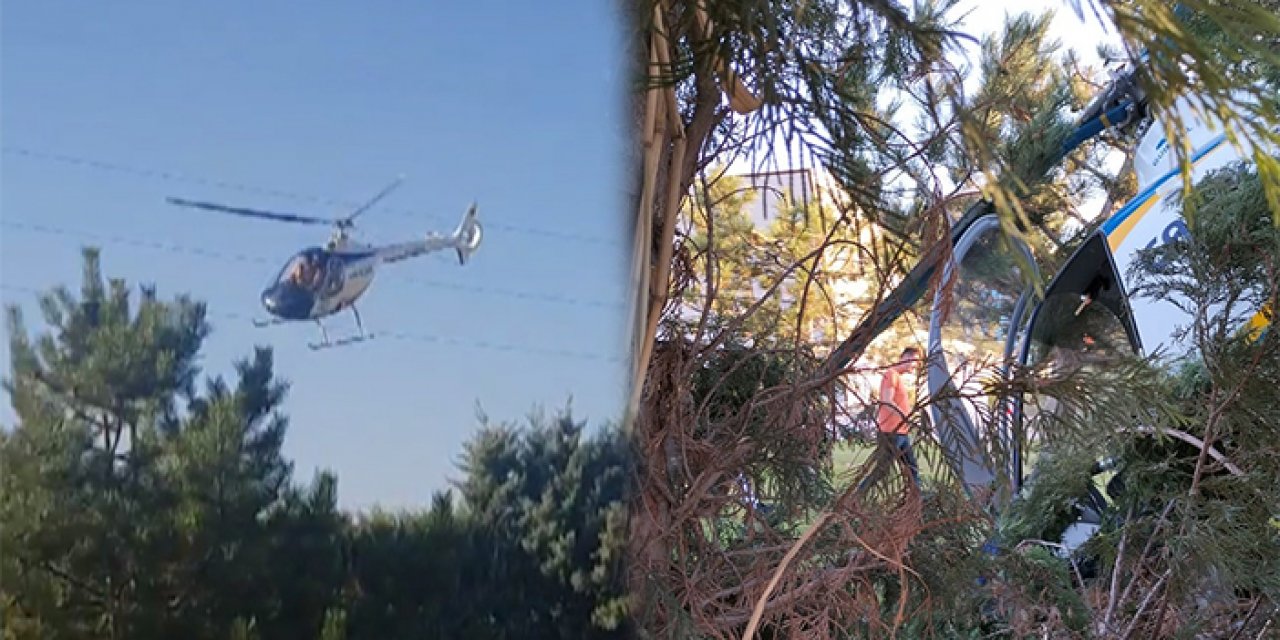 Otelin bahçesine helikopter düştü: Kazayı yaralanmadan atlattılar