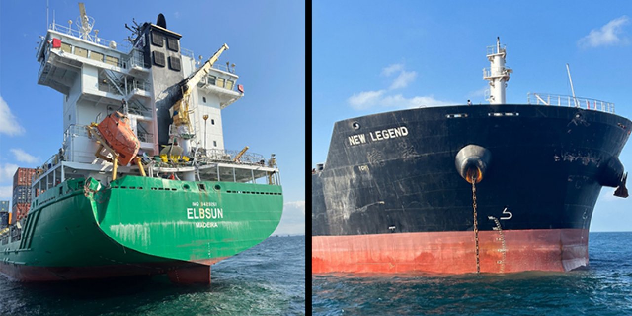 İstanbul Boğazı'nda feci kaza: İki gemi çarpıştı