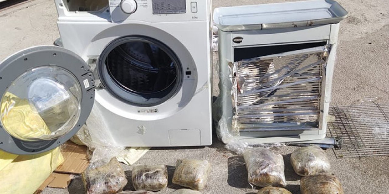 Çamaşır makinesinden uyuşturucu çıktı