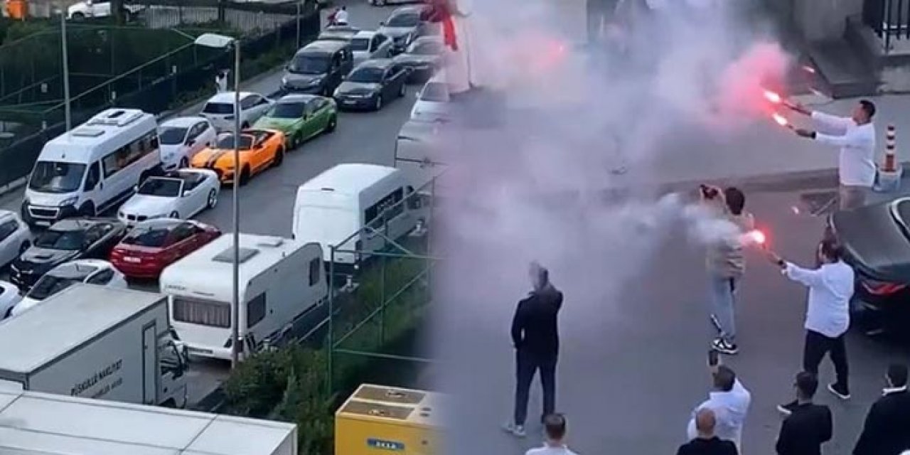 Düğün magandaları bitmiyor! Yolu kapatıp trafiği kilitlediler!