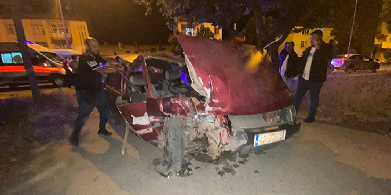 Otomobillerin çarpışması sonucu 4 kişi yaralandı