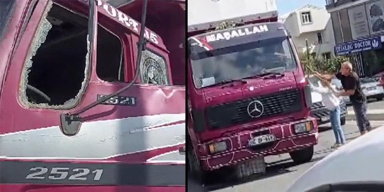 Kamyon ağaca çarptı: Bahçe sahibi baba oğul şoföre saldırdı