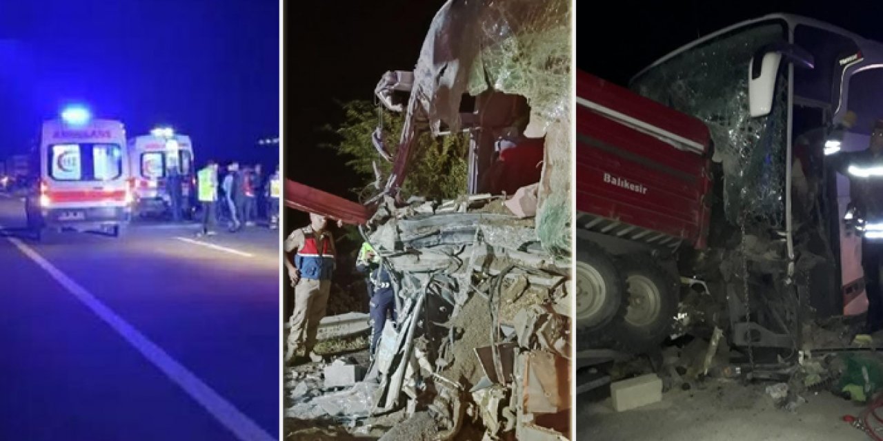 Erzurum’da yolcu otobüsü traktöre çarptı