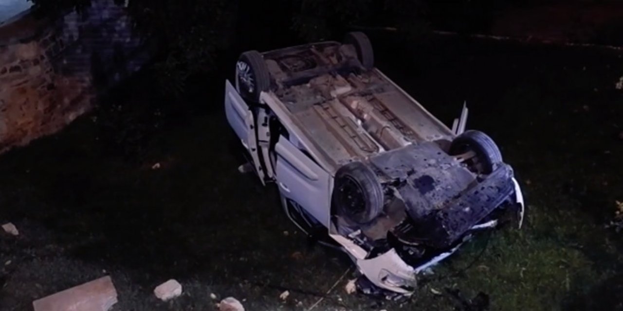 ‘Dur’ ihtarına uymadı: Cami bahçesine düştü