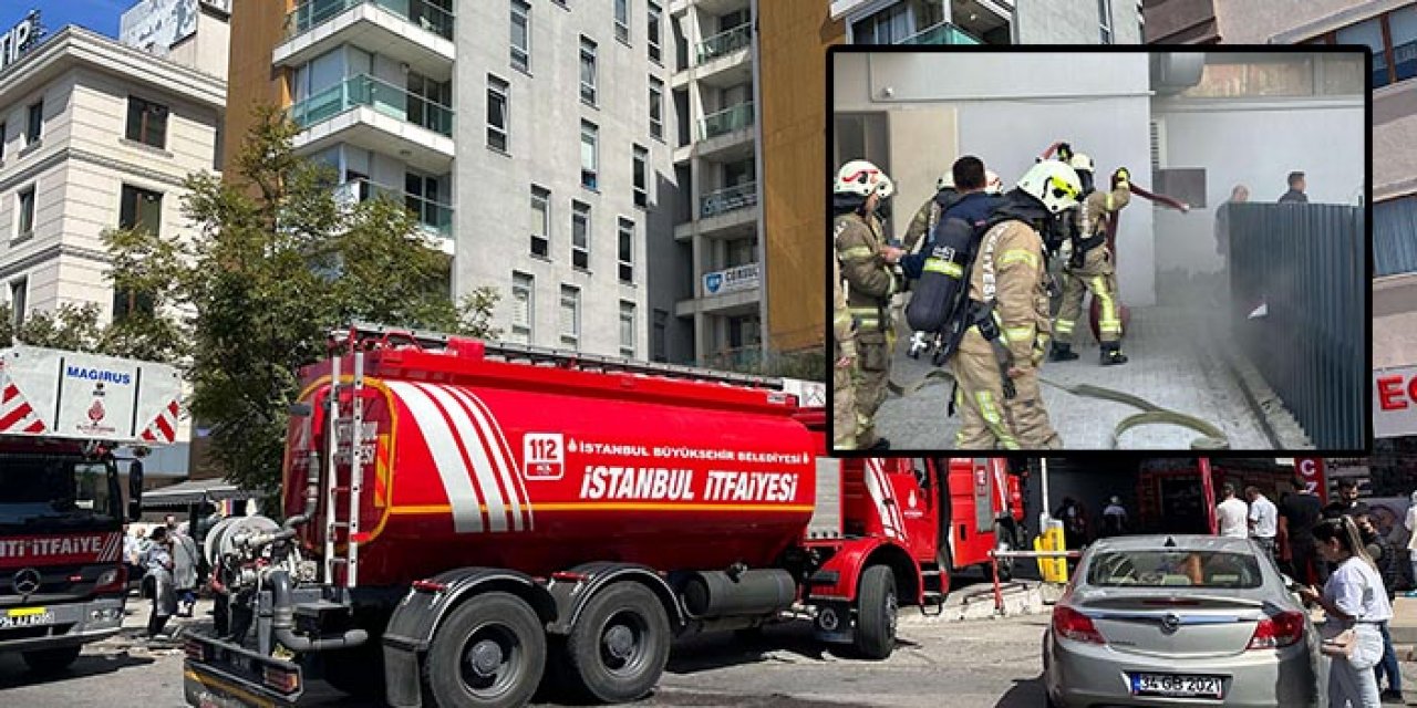 6 katlı binanın deposunda yangın!