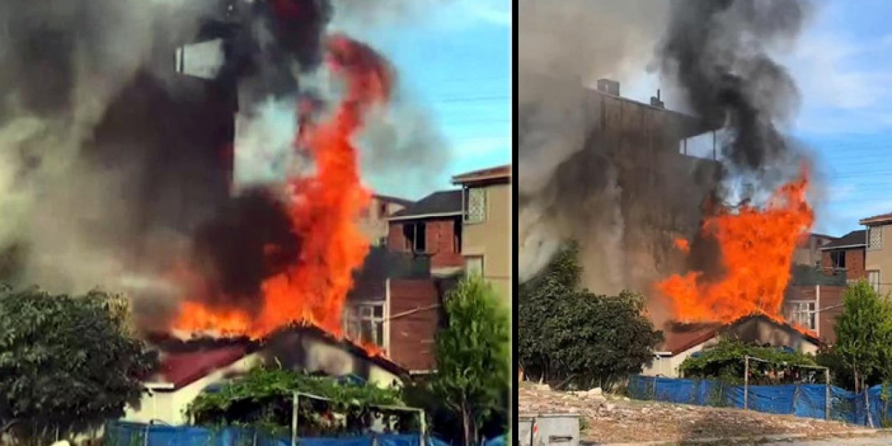 İstanbul'daki gecekonduda yangın çıktı