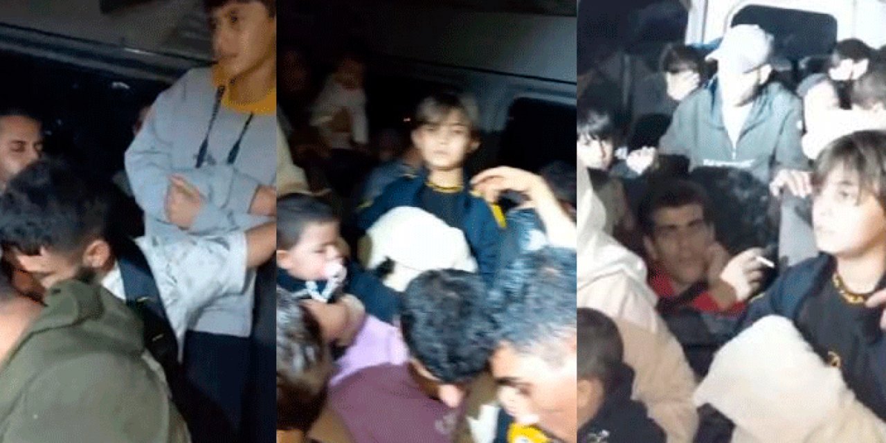Minibüste 28 kaçak göçmen çıktı