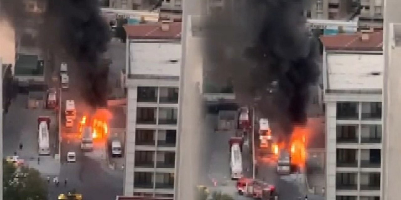 Süt tankeri alev alev yandı!