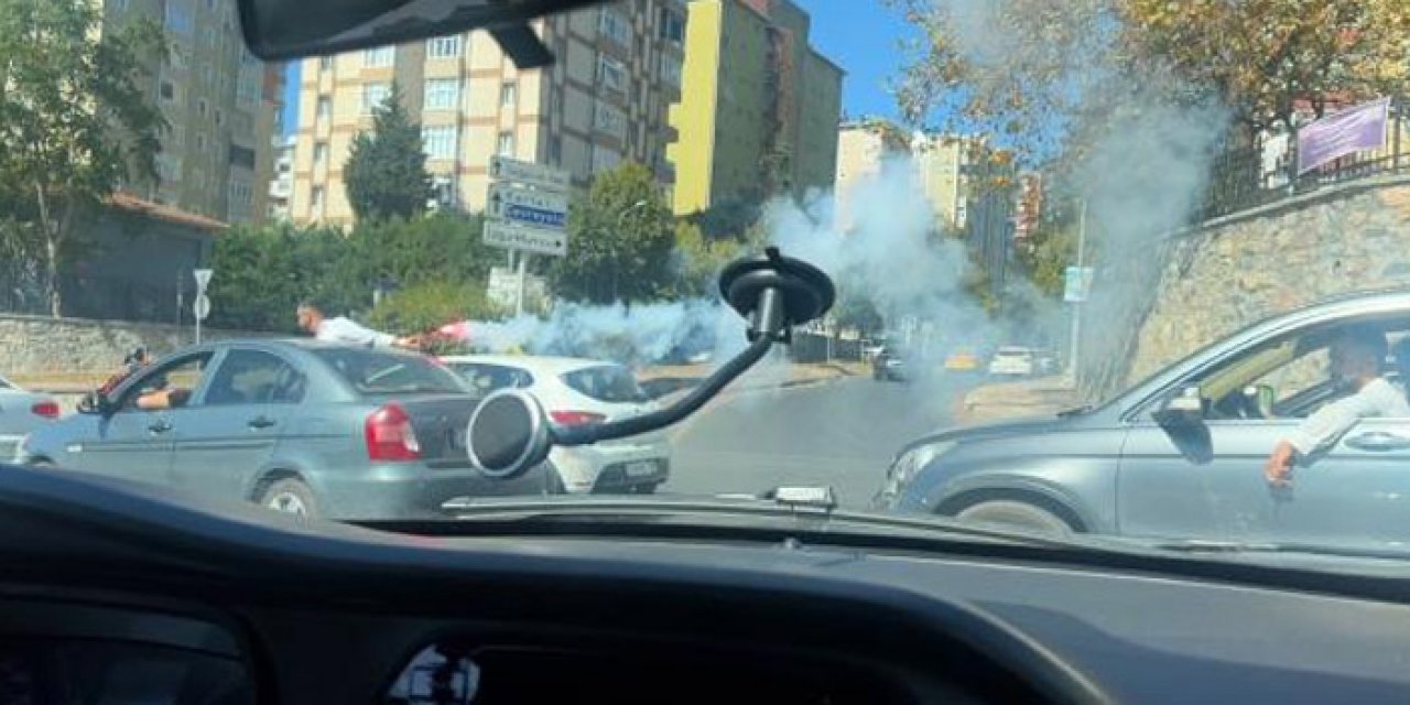 İstanbul’da düğün terörü: Trafik altüst oldu