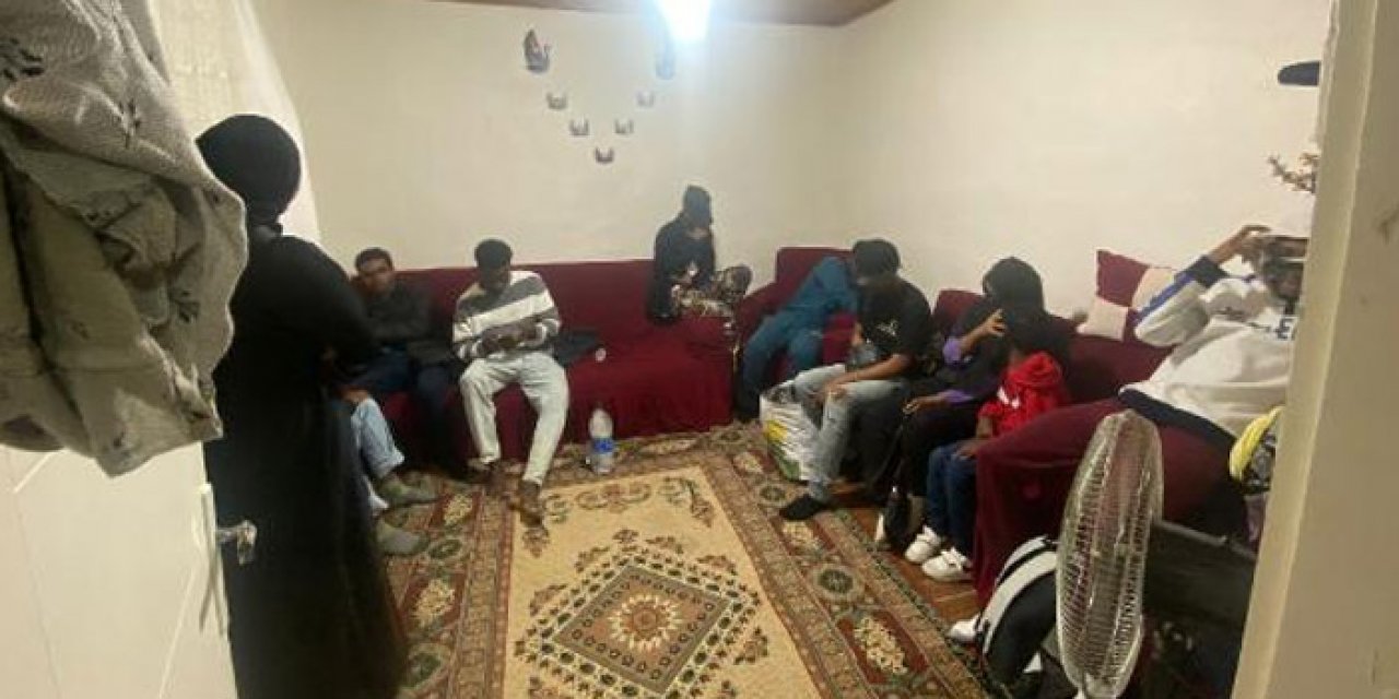 1'i çocuk 16 kaçak göçmen yakalandı