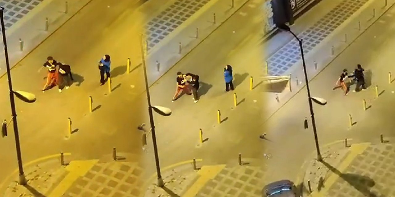 İstanbul'da bir genç tartıştığı 2 kadını sokak ortasında yumrukladı