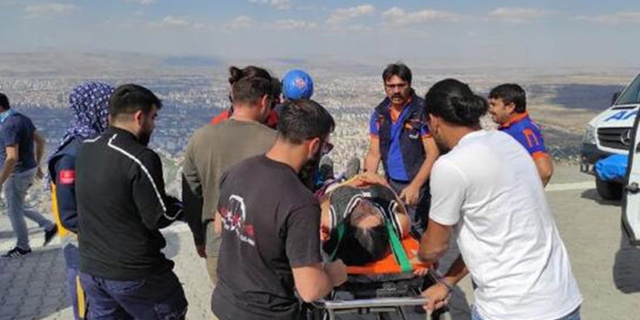 Yamaç paraşütünden düşen 2 kişi yaralandı