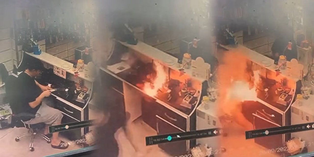 Cep telefonu tamircisinde bomba gibi patlama!