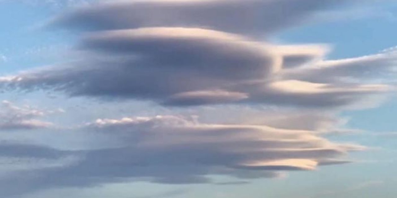 Amasya’da gökyüzü şöleni: Mercek bulutları göz kamaştırdı