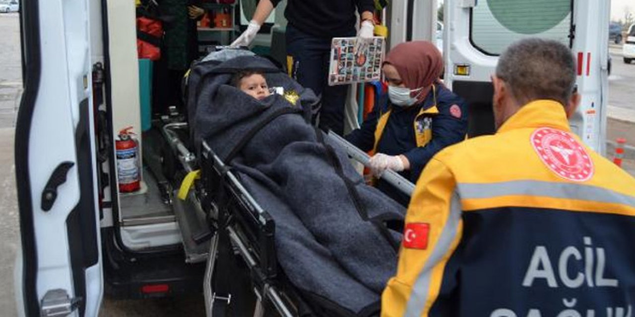 Aksaray'da sel nedeniyle mahsur kalan çocuğu itfaiye kurtardı