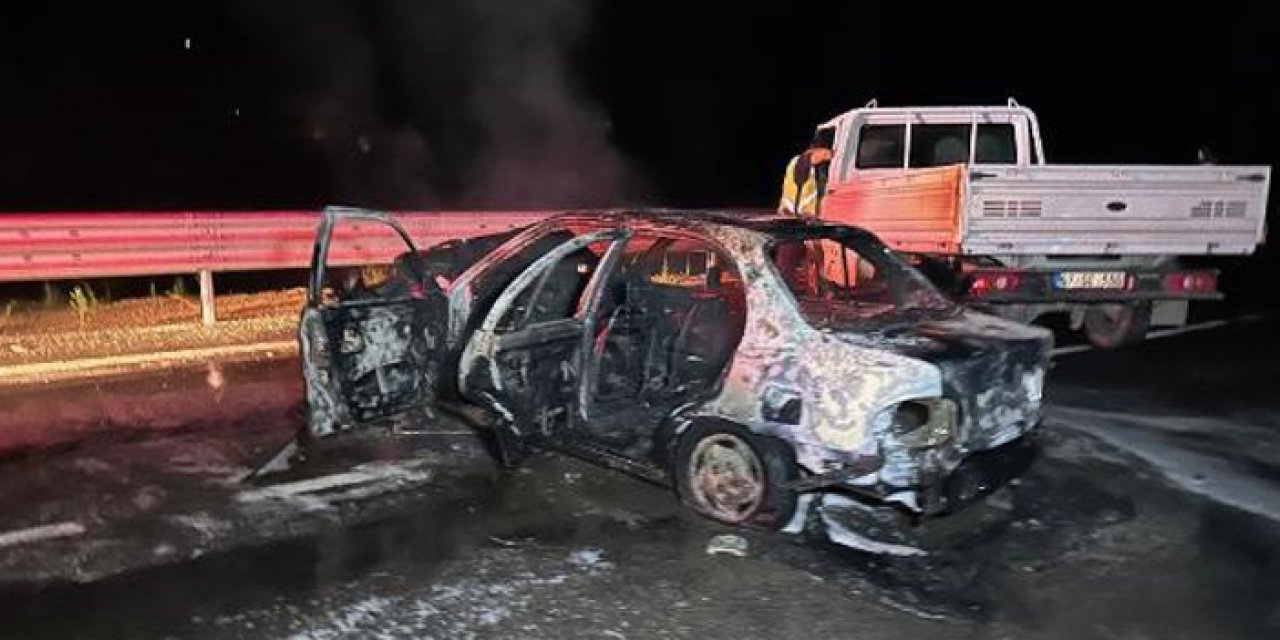 Bartın'daki kazada sürücü yanarak can verdi