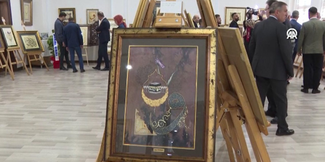 "Şifa-i Şerif" tezhip sergisi Mamak'ta açıldı