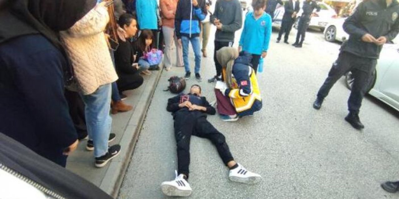 Motosiklet ve minibüs çarpıştı: 1 yaralı