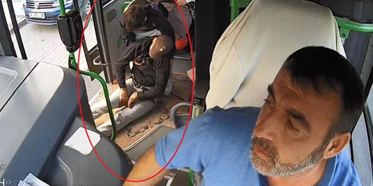 Bir anda yere yığıldı; otobüs şoförü hastaneye yetiştirdi