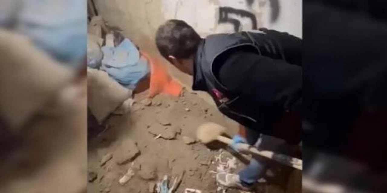 Toprağa gömülü uyuşturucu hap bulundu