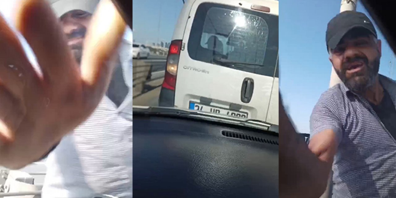 Trafikte kavga! Tartıştığı sürücünün aracını yumrukladı