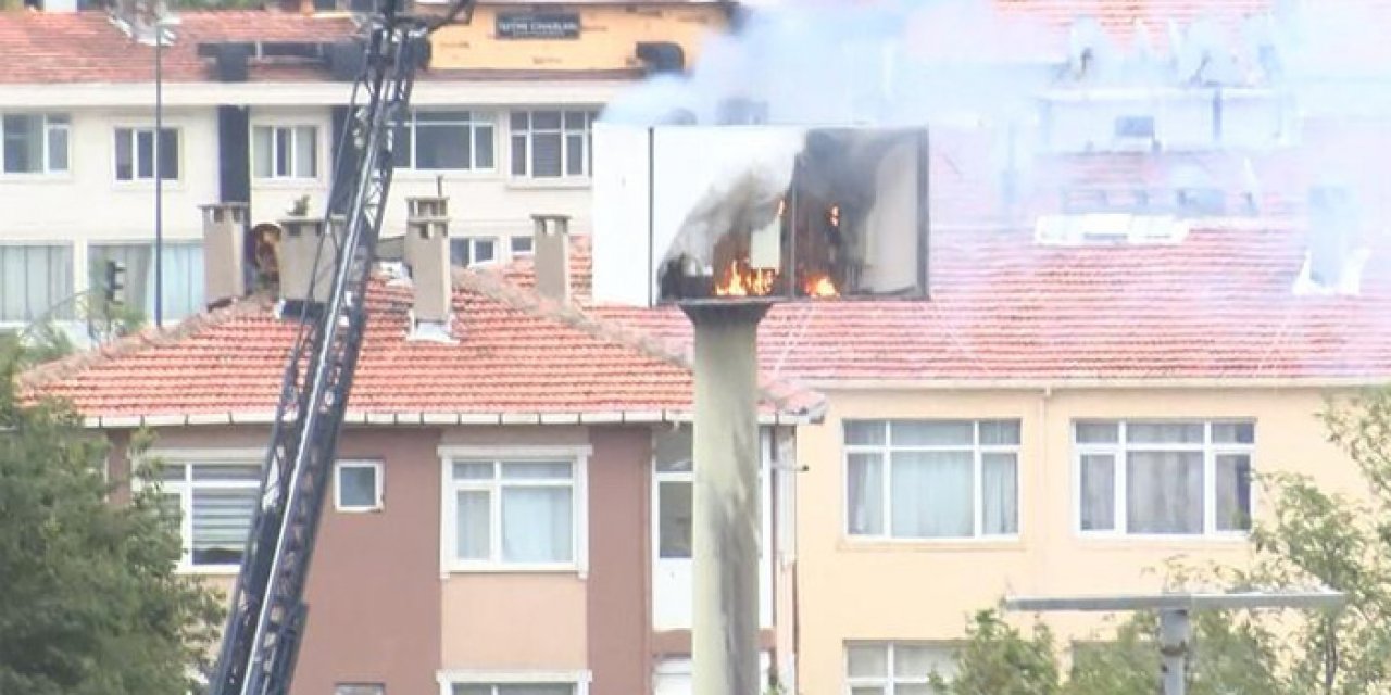 Hastane bahçesinde yangın çıktı