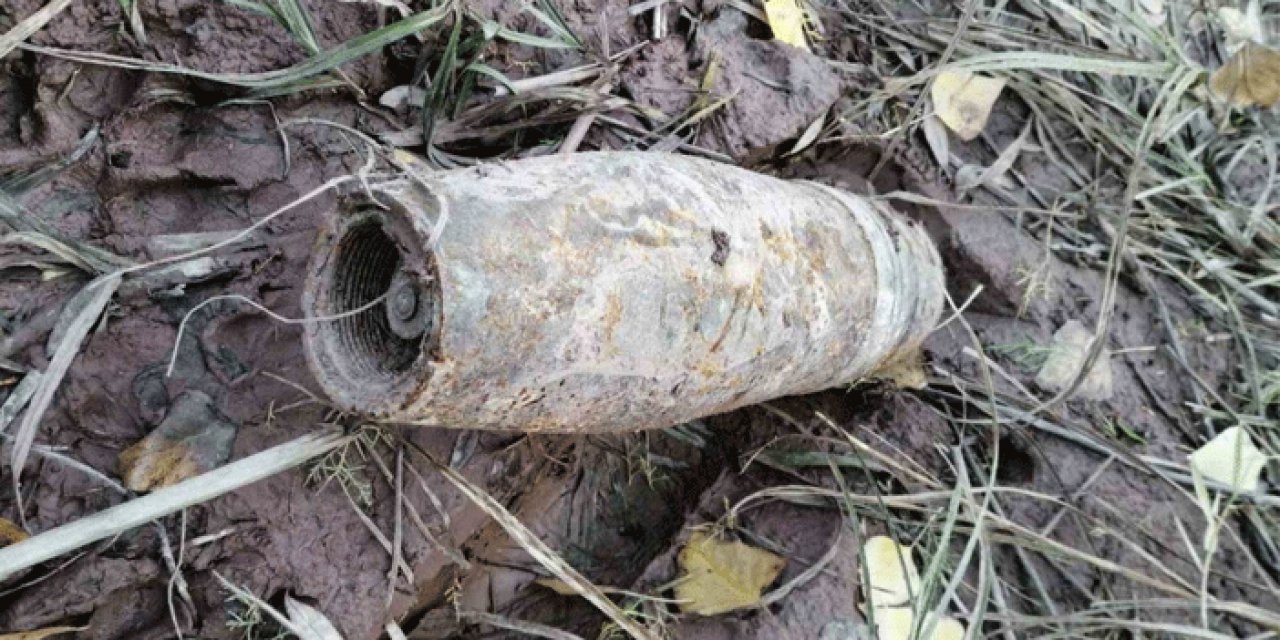 Kızılırmak'ta patlamamış top mermisi bulundu