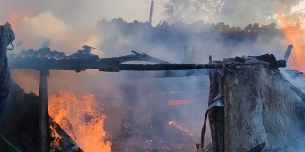 Bolu'da çıkan yangın evi yok etti